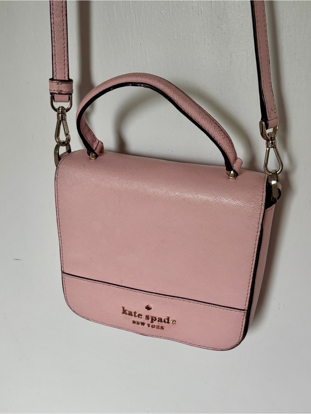kate spade Pink Saffiano Leather Crossbody Top-Handle Bag